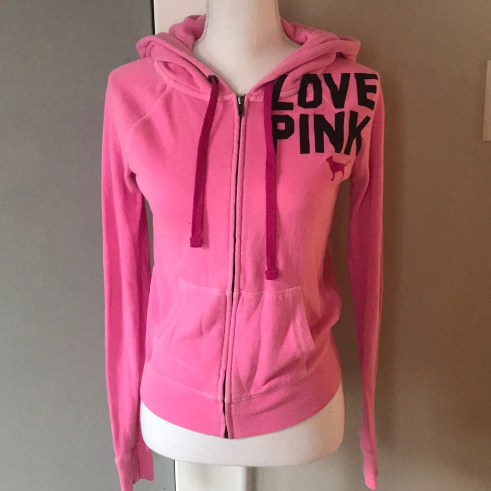 VS PINK Neon Pink Hoodie!